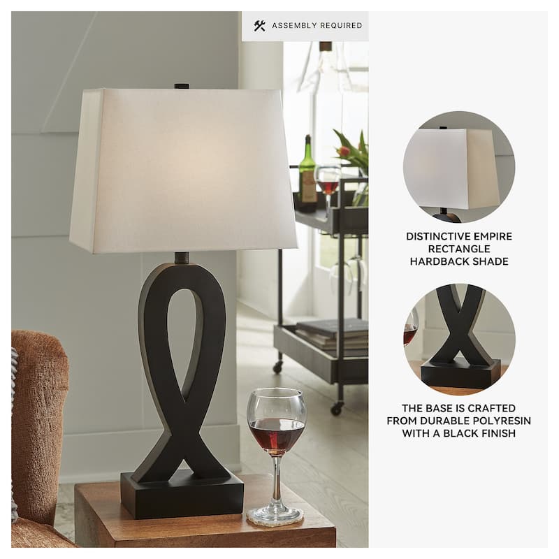 Signature Design by Ashley Markellton Black Table Lamp (Set of 2) - 14"W x 9"D x 29"H