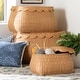preview thumbnail 10 of 9, Ayleen Natural Rattan Basket Set with Scalloped Lids - Handwoven Wicker Storage Boxes, Boho Coastal Home Décor, 3-Piece Set