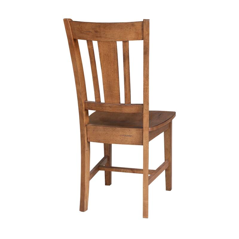 International Concepts Solid Wood San Remo Splatback Chairs - Set of 2