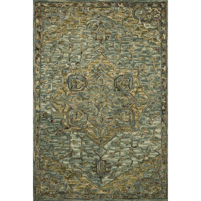 Alexander Home Madeline Hand-hooked Wool Medallion Area Rug