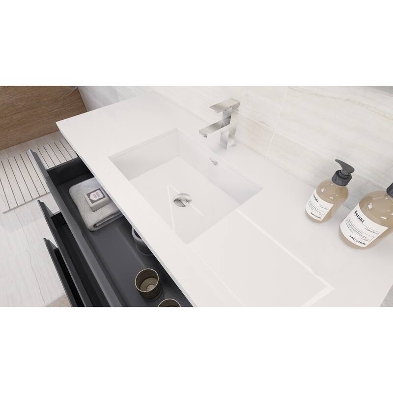 Aron 48'' Freestanding Vanity with Reinforced Acrylic Sink