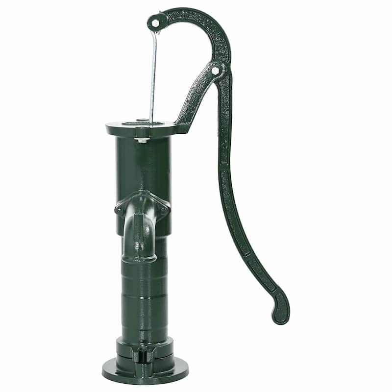 vidaXL Garden Hand Water Pump Cast Iron - 25.6" x 20.9" x 6.3"