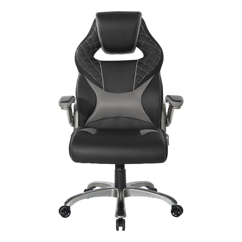 Oversite Gaming Chair in Faux Leather with Color Accents