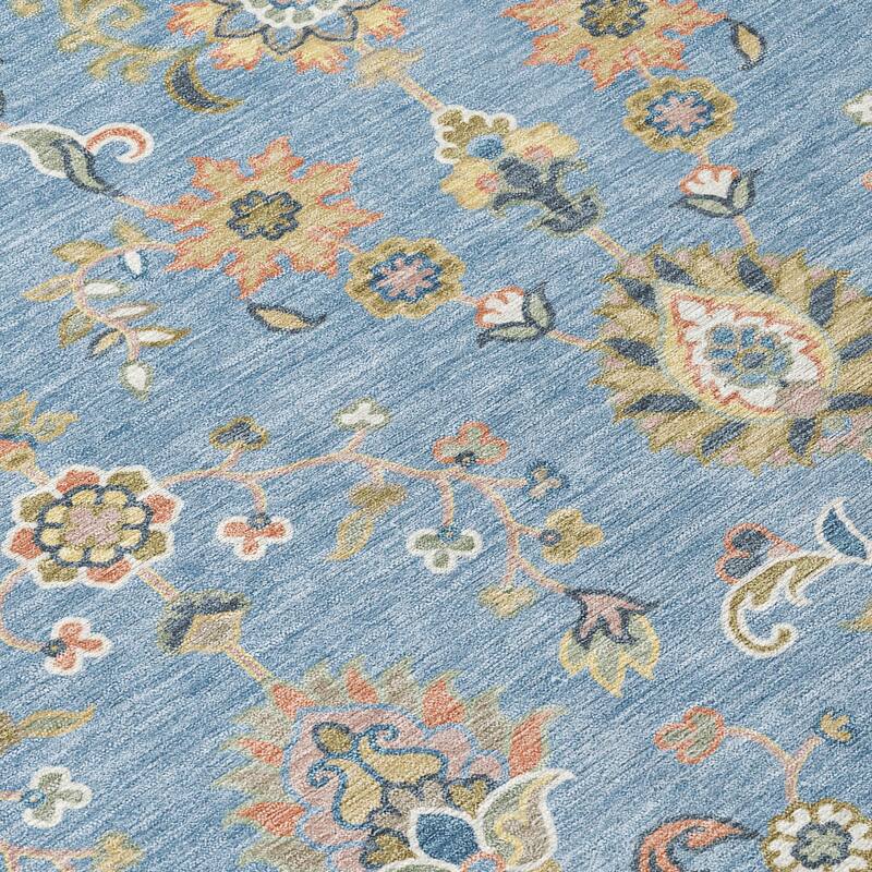 Machine Washable Indoor/ Outdoor Traditional Basalt Chantille Rug