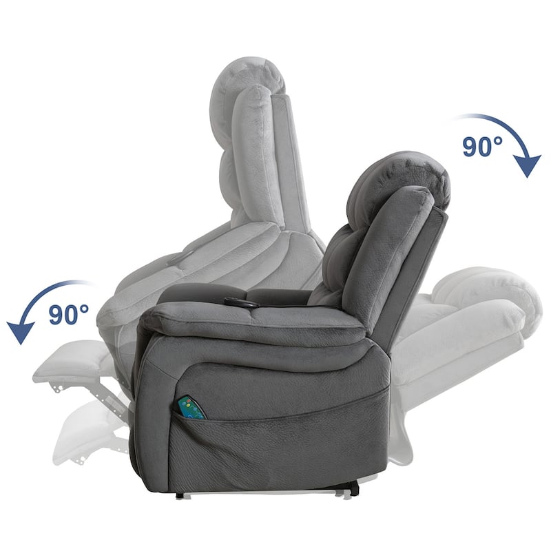 Lay flat recliner Power Lift Recliner Chair for Elderly with Massage and Heat
