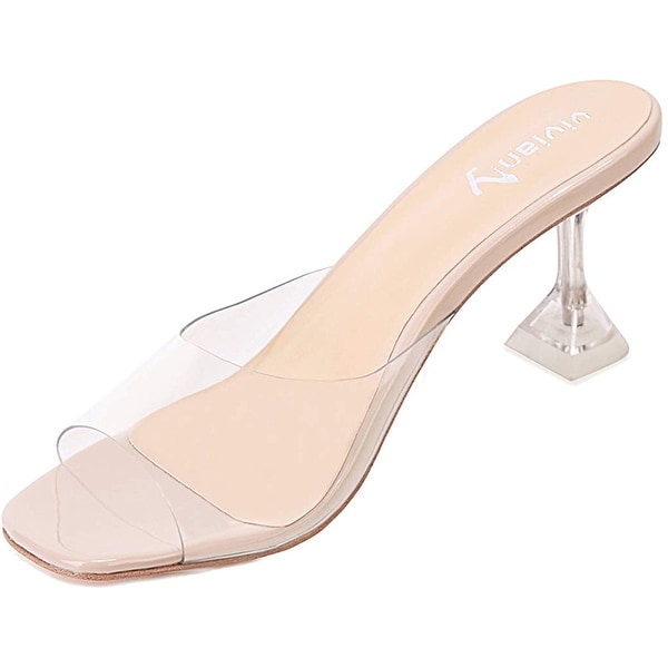 womens clear mules
