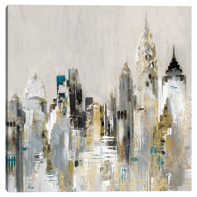 Golden Cityscape by Lera Canvas Art Print