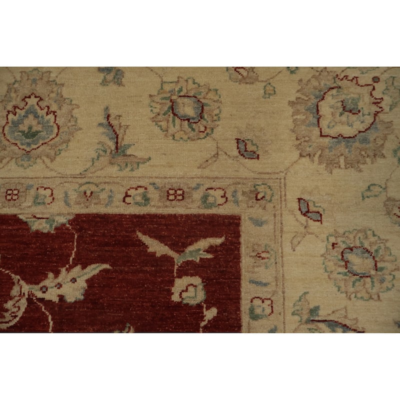 Hand Knotted Oriental 100% Wool Carpet Traditional All-Over Oranges & Rust Peshawar Area Rug - 13' 8'' X 10' 1''