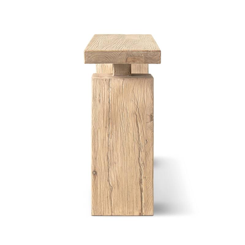 Jennifer Taylor Home Calder 45" Solid Reclaimed Elm Plinth Console Table