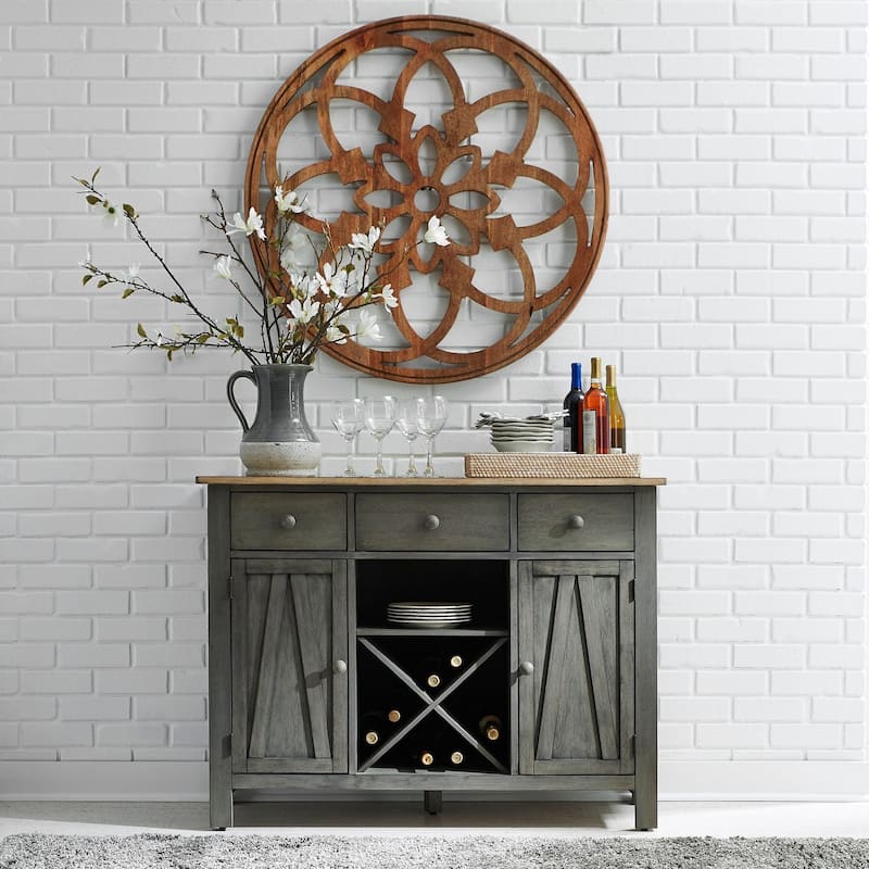 Lindsey Farm Gray and Sandstone Server - Grey