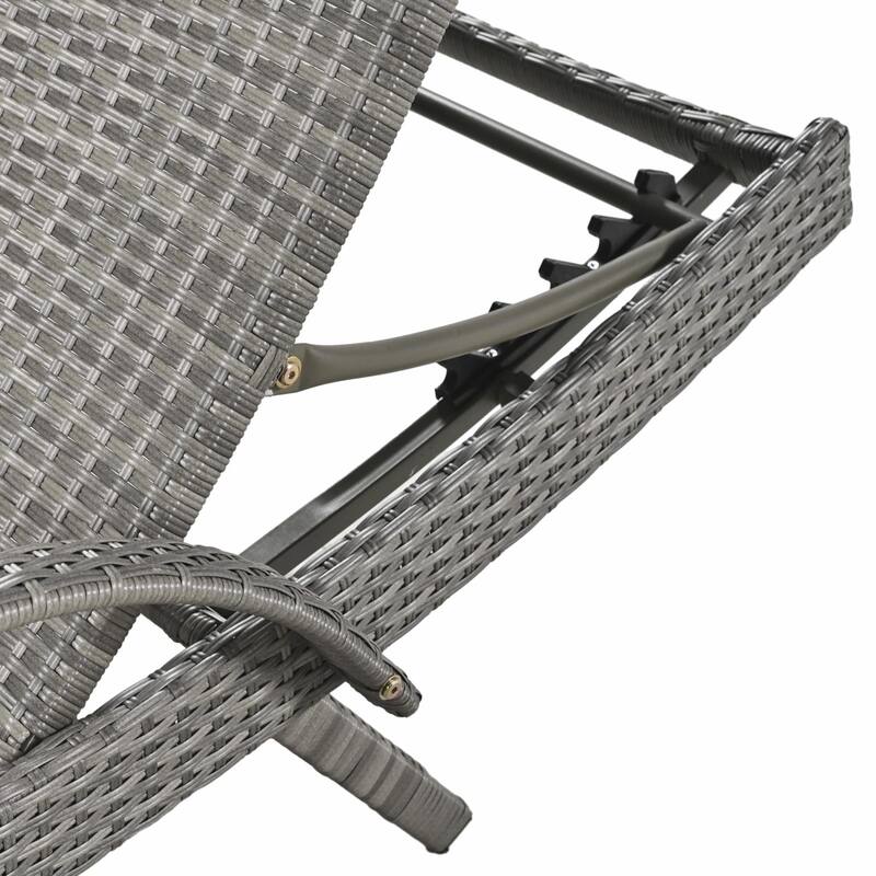 Outdoor Wicker Chaise Lounge Chairs Set of 2