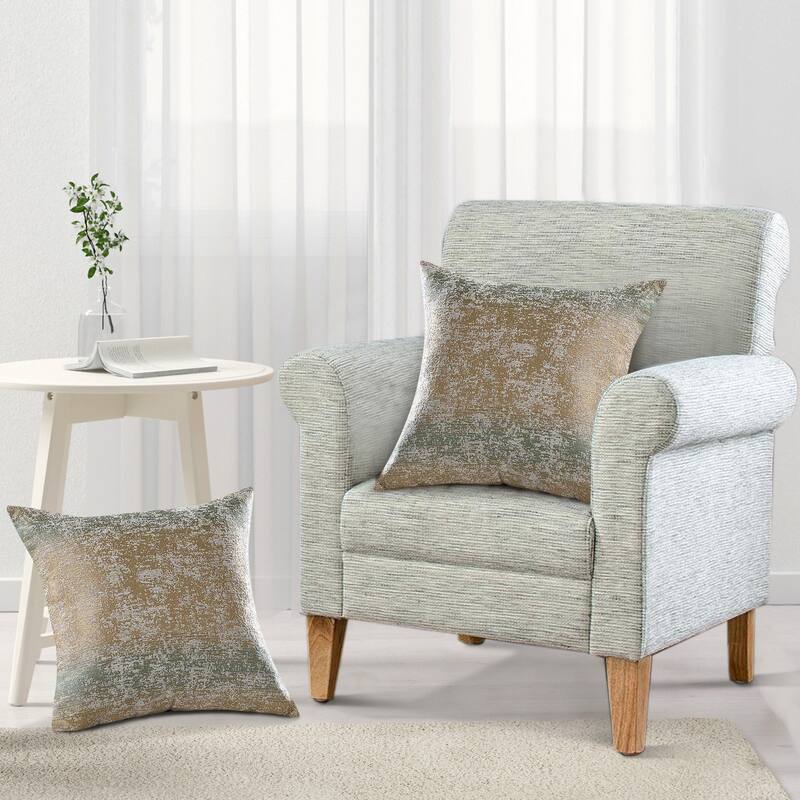Peralta 2-piece Jacquard Chenille Zipper Pillow Shell Set, NO INSERT - 20" x 20" - taupe/khaki