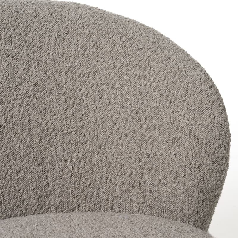 Divani Casa Allis Glam Grey and Black Fabric Swivel Accent Chair