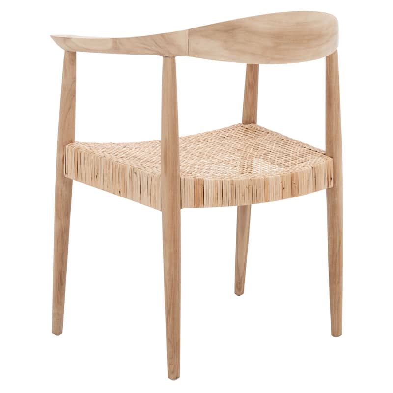 SAFAVIEH Altha Rattan Peel Accent Chair - 24.8" W x 18.9" L x 30.7" H - 25Wx19Dx31H