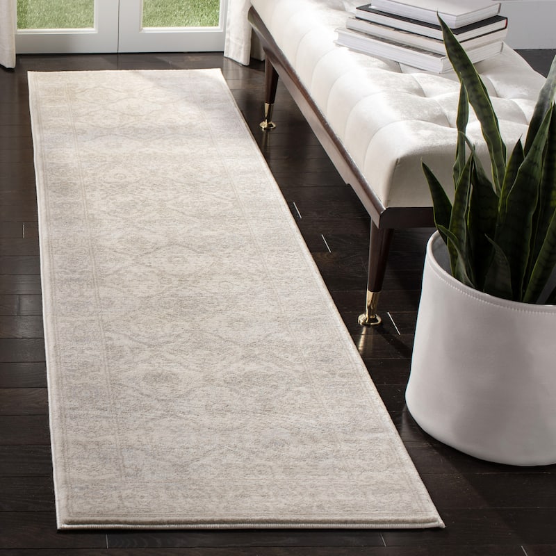 SAFAVIEH Carnegie Allean Modern Oprisa Oriental Rug - 2'3" x 8' Runner - Cream/Light Grey