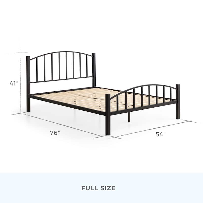 Brookside Tiffany Metal Platform Bed with Arching Headboard
