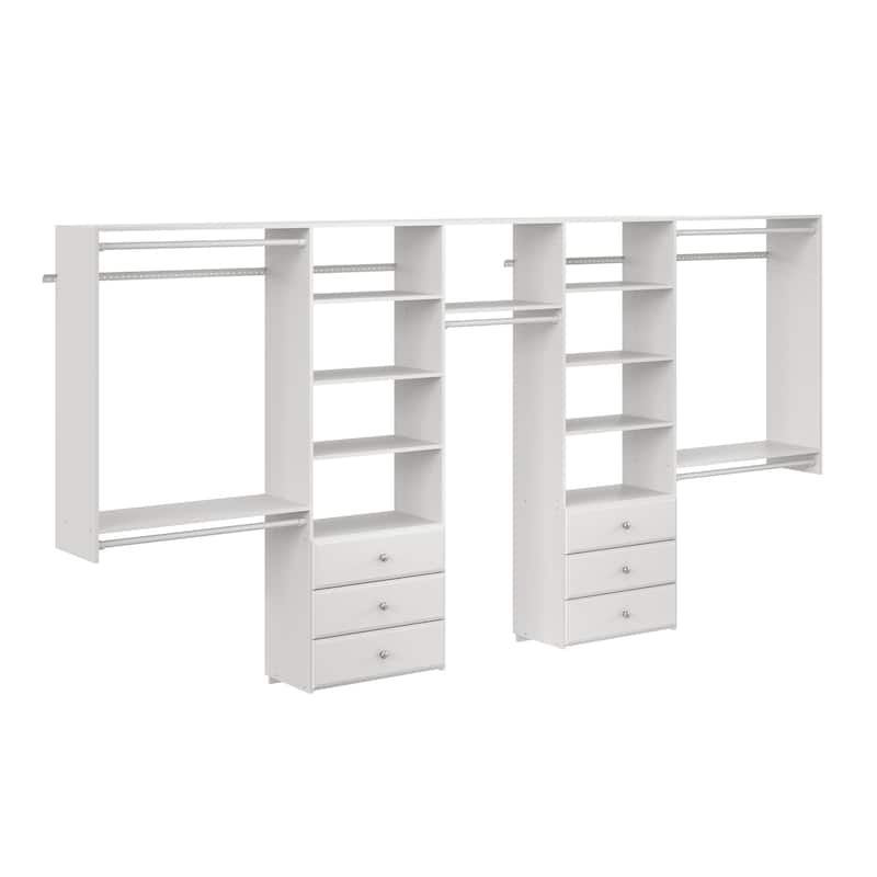 Easy Track 12 Ft. W. Deluxe Laminate Closet Kit - White