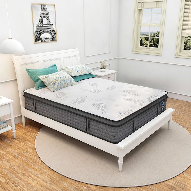 Modland 14" Firm Twin Gel Memory Foam Mattress - Hybrid, Edge Support & Back Pain Relief