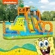 preview thumbnail 3 of 2, Sunny & Fun SpongeBob Mega Climb N' Go Inflatable Water Slide with Climbing Wall, 2 Slides & More! - One Size