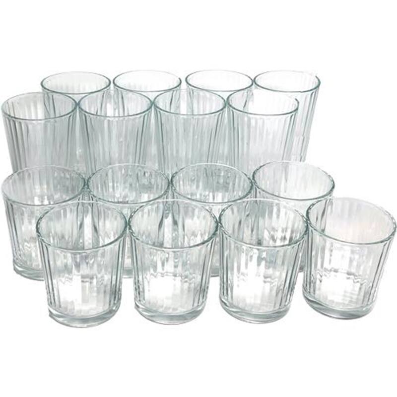 Gibson 16pc Home Moonstone Glass Double Old Fashion and Tumbler Set - Clear - More than 12