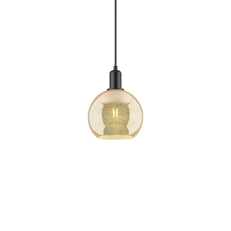 Innovations Lighting 716-1P-11-8 Athens Pendant Athens 8" Wide Mini - Matte Black / Mercury