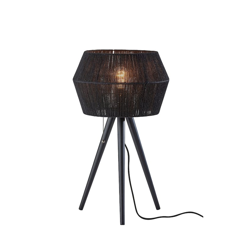 Montana Table Lamp- Black - Black Wood