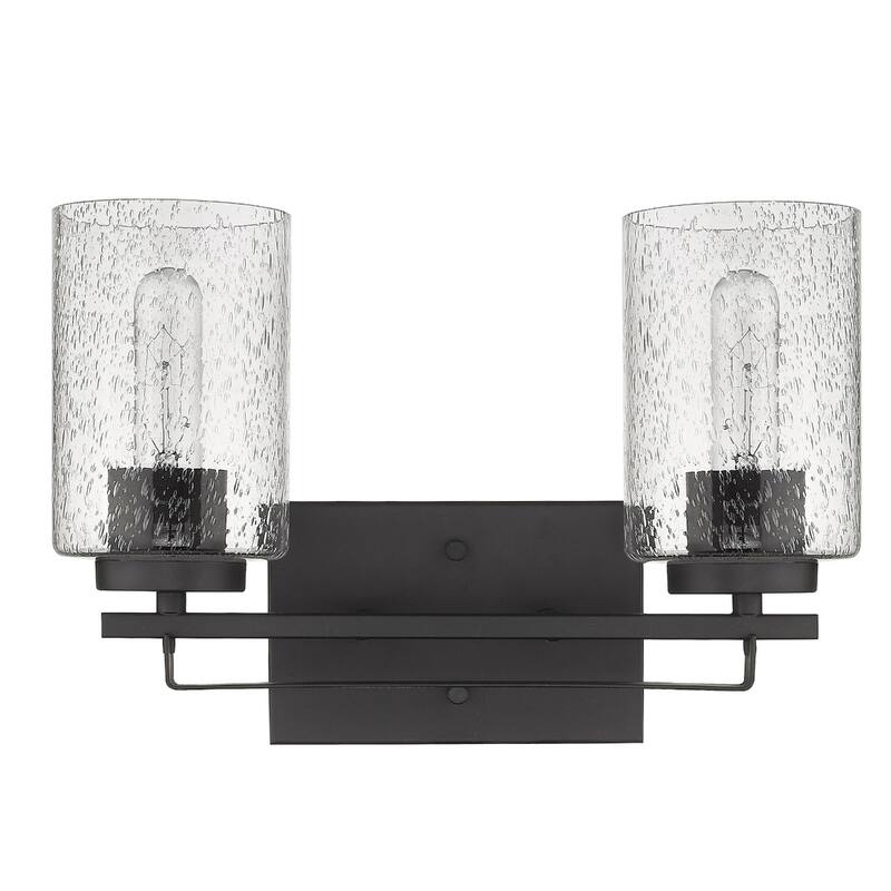 Modern Flush Mount Wall Light Fixture with Clear Bubble Glass Shade and LED Compatible for Bedroom