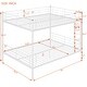 preview thumbnail 16 of 25, Metal Full over Full Bunk Bed Frame with Ladder, Full-length Guardrail for Kids, Teens - Convertible into 2 Separate Full Beds