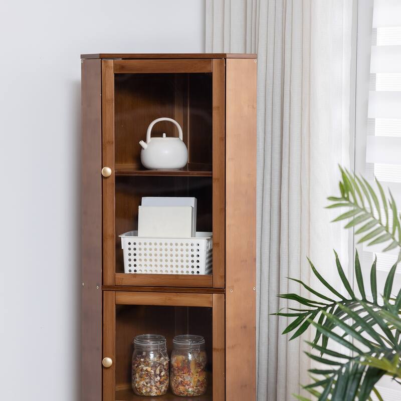Wooden Cabinet with Doors and Shelves