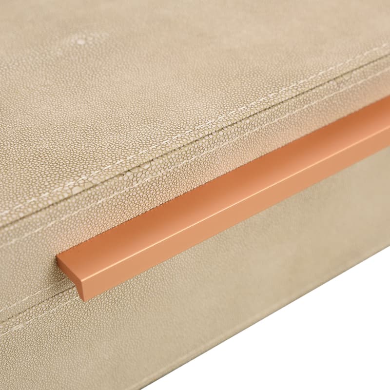 StyleCraft Norman Wyatt Home - Set of 3 Leather Wrapped Accessory Boxes