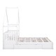preview thumbnail 20 of 22, Queen Size Wood House Platform Bed with Guardrail and 2-Drawers, Natural - Sturdy Pine Frame with Rustic Window and Fence