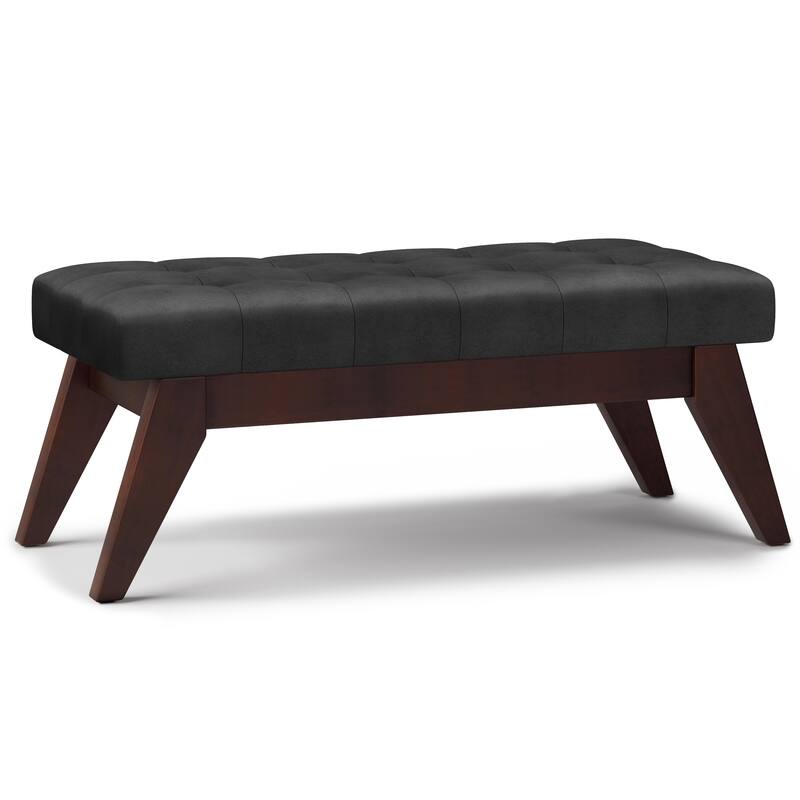 Mid Century Tufted Ottoman Bench