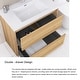 preview thumbnail 86 of 85, Floating Bathroom Vanity with Integrated Resin Top