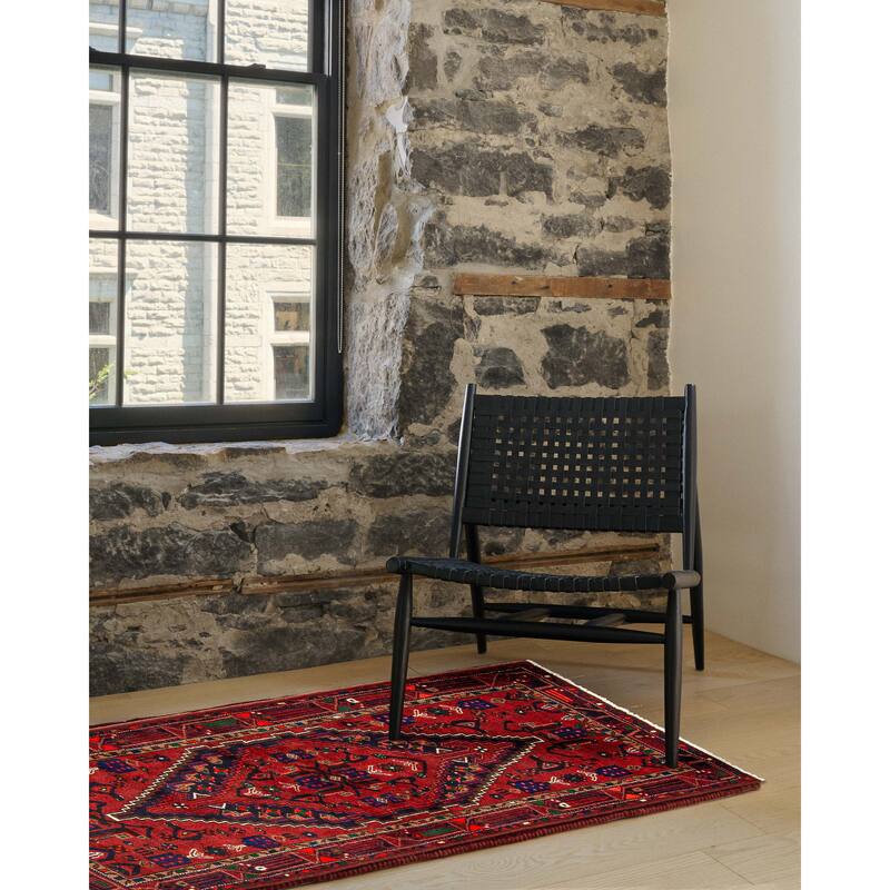 ECARPETGALLERY Hand-knotted Andelz Dark Red Wool Rug - 4'1 x 6'11