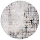 preview thumbnail 42 of 72, SAFAVIEH Meadow Bertrande Modern Abstract Rug 6'7" Round - Light Grey/Black - Round