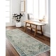 preview thumbnail 1 of 4, Livabliss Lillian Machine Washable Faded Classic Area Rug Dark Green/Dark Blue - 2' x 2'11"