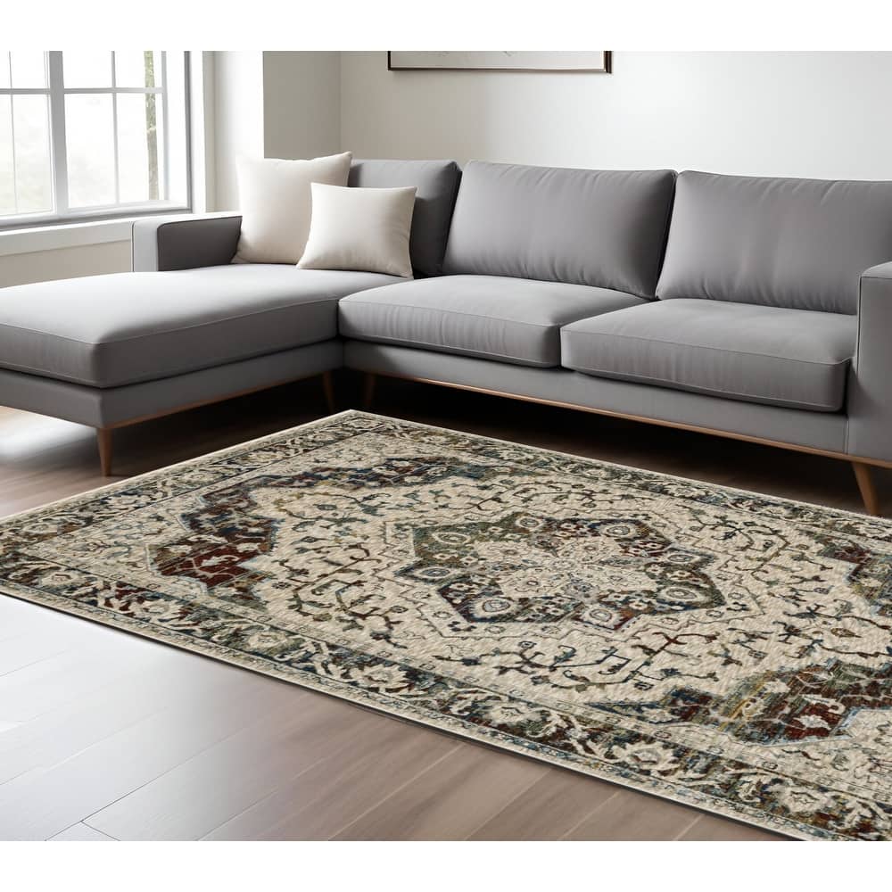 HomeRootsMedallion Traditional Runner Area Rug