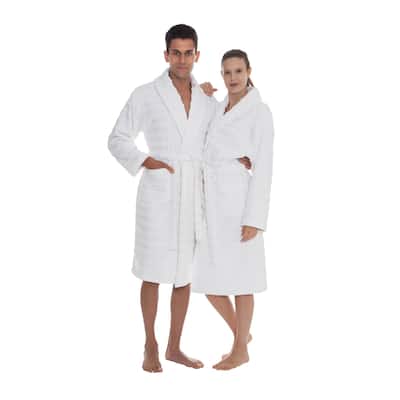 Ozan Premium Home Esperance Bathrobes Collection 100% Turkish Cotton Unisex Terry Cloth Bathrobe