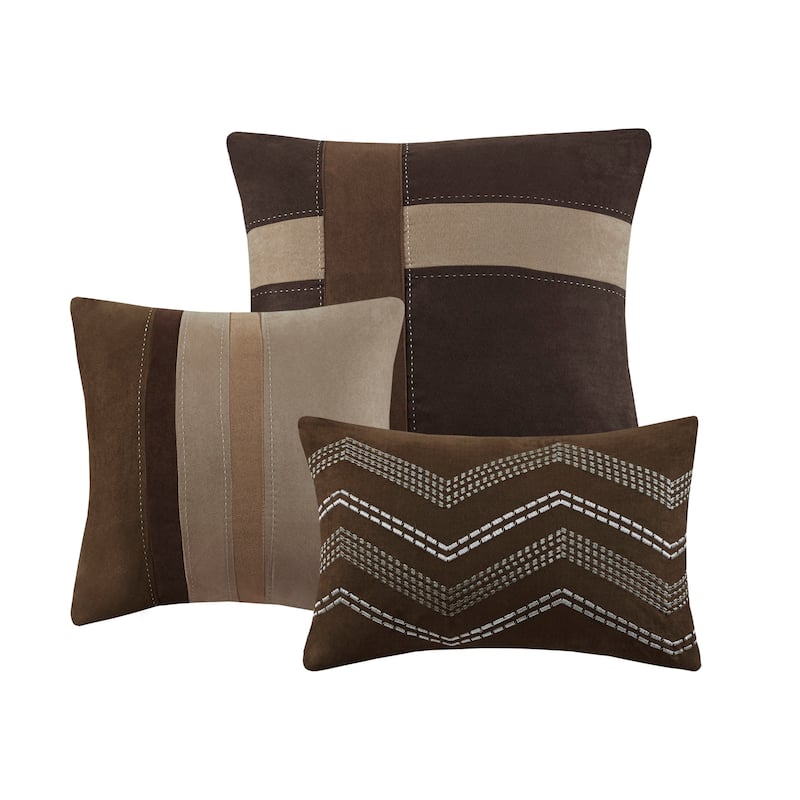 Madison Park Hanover 7 Piece Faux Suede Comforter Set