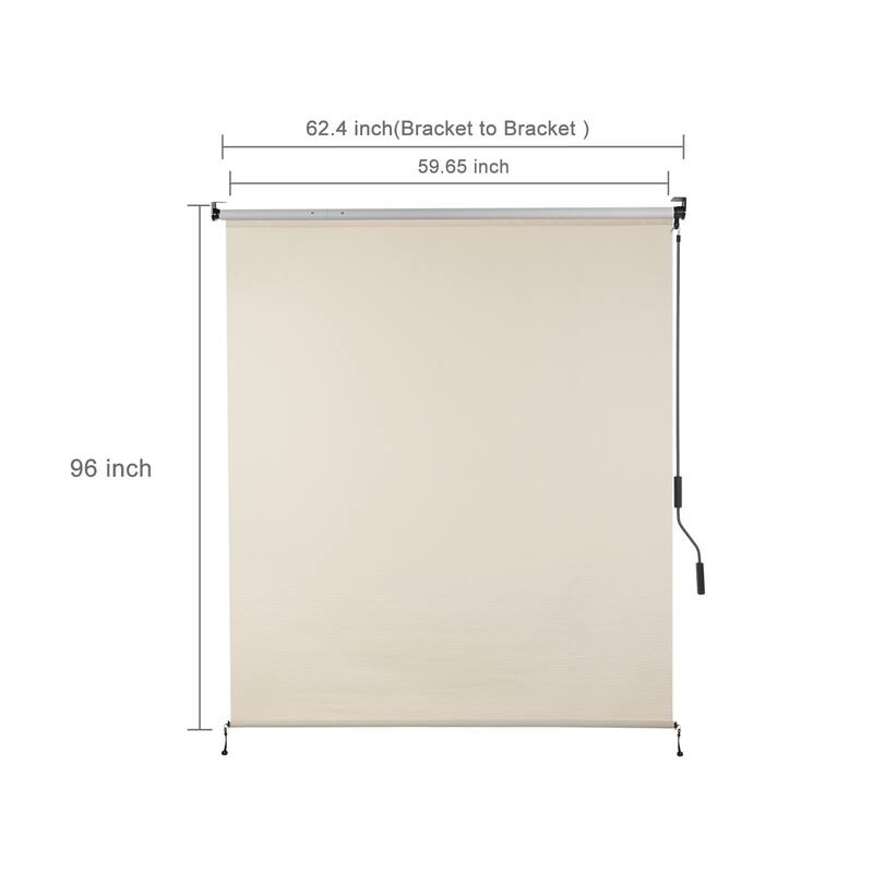 Aoodor 5% Openness Cordless Solar Fabric Roller Shade, 95% UV Protection Blinds