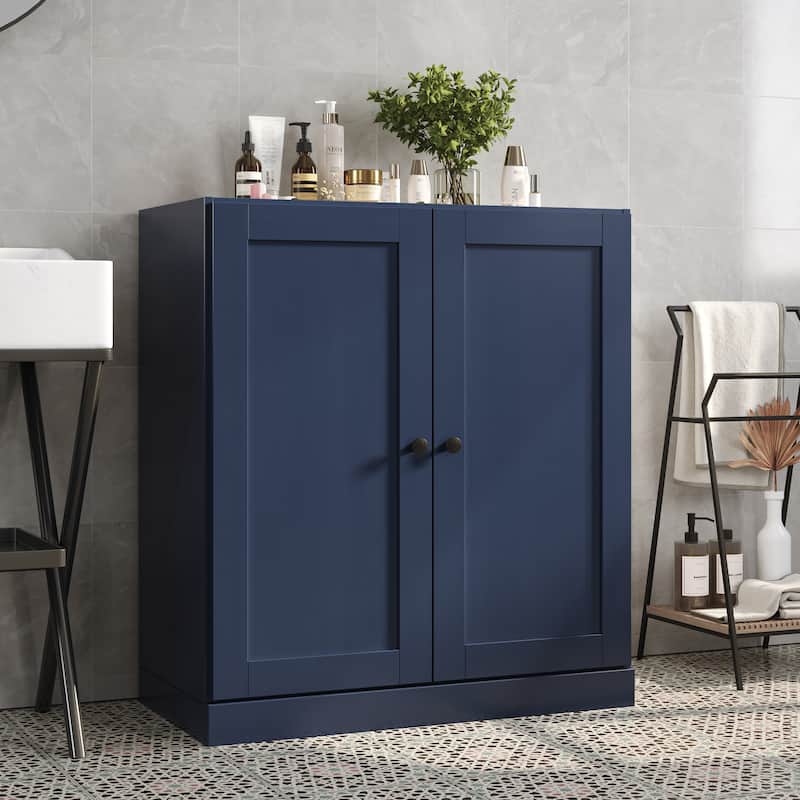 Palace Imports 100% Solid Wood 32" Bathroom Storage Cabinet with Shaker Doors and Adjustable Shelves