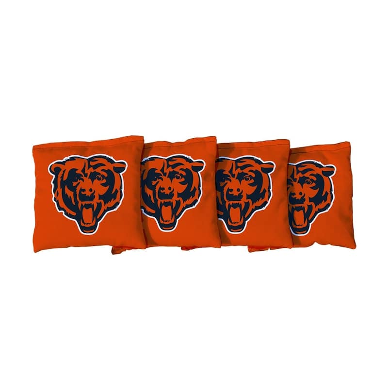 Chicago Bears NFL Football Orange Cornhole Bags - Corn Filled