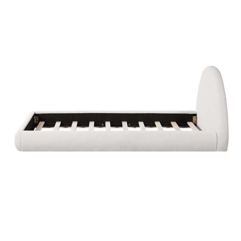 Christopher Knight Home - Rosalie Modern Upholstered Bed Frame with Curved Headboard