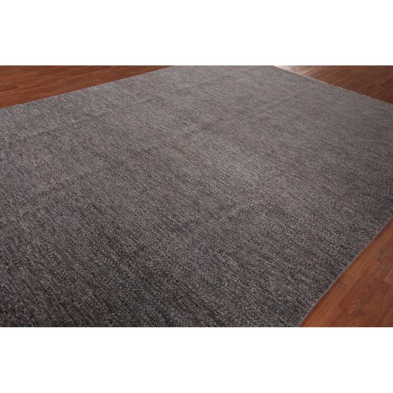 Gabbeh Modern Area Rug Hand-Knotted Wool Carpet - 9'0" X 12'3"