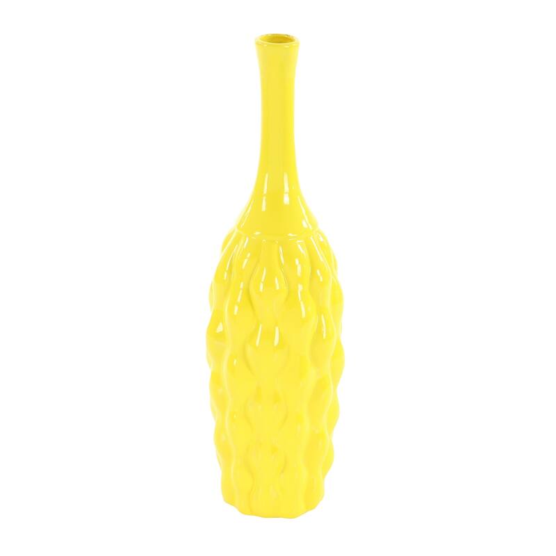Multi Colored Ceramic Decorative Vase (Set of 3) - 5W x 5L x 18H