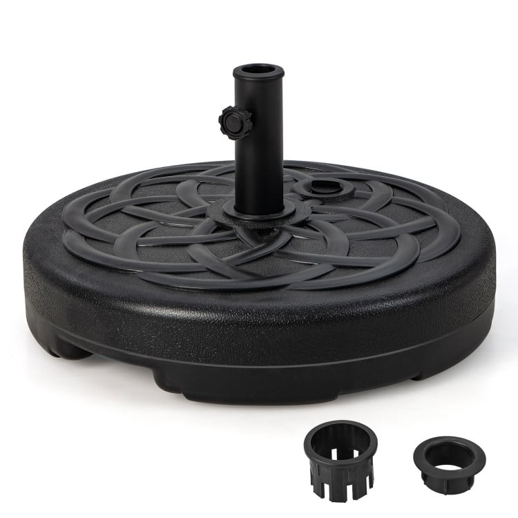 22 Inch Fillable Heavy-Duty Round Patio Umbrella Base Stand (Only Base) - 22" x 12" (Dia. x H)