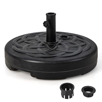 22 Inch Fillable Heavy-Duty Round Patio Umbrella Base Stand (Only Base) - 22" x 12" (Dia. x H)