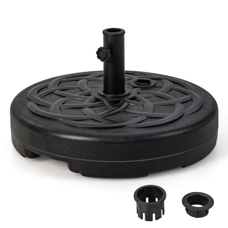22 Inch Fillable Heavy-Duty Round Patio Umbrella Base Stand (Only Base) - 22" x 12" (Dia. x H)