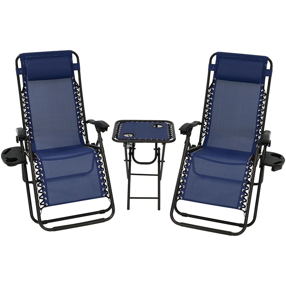 Sunnydaze Zero Gravity Furniture Choose 2 Chairs And 1 Side Table Or Side Table Only Overstock 15370824