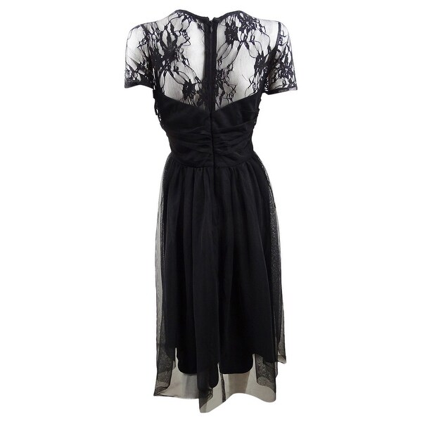 mesh flare dress